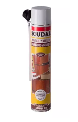 TUBO ESPUMA POLIURETANO MONTAJE-RELLENO 750 ML PU- SOUDAL