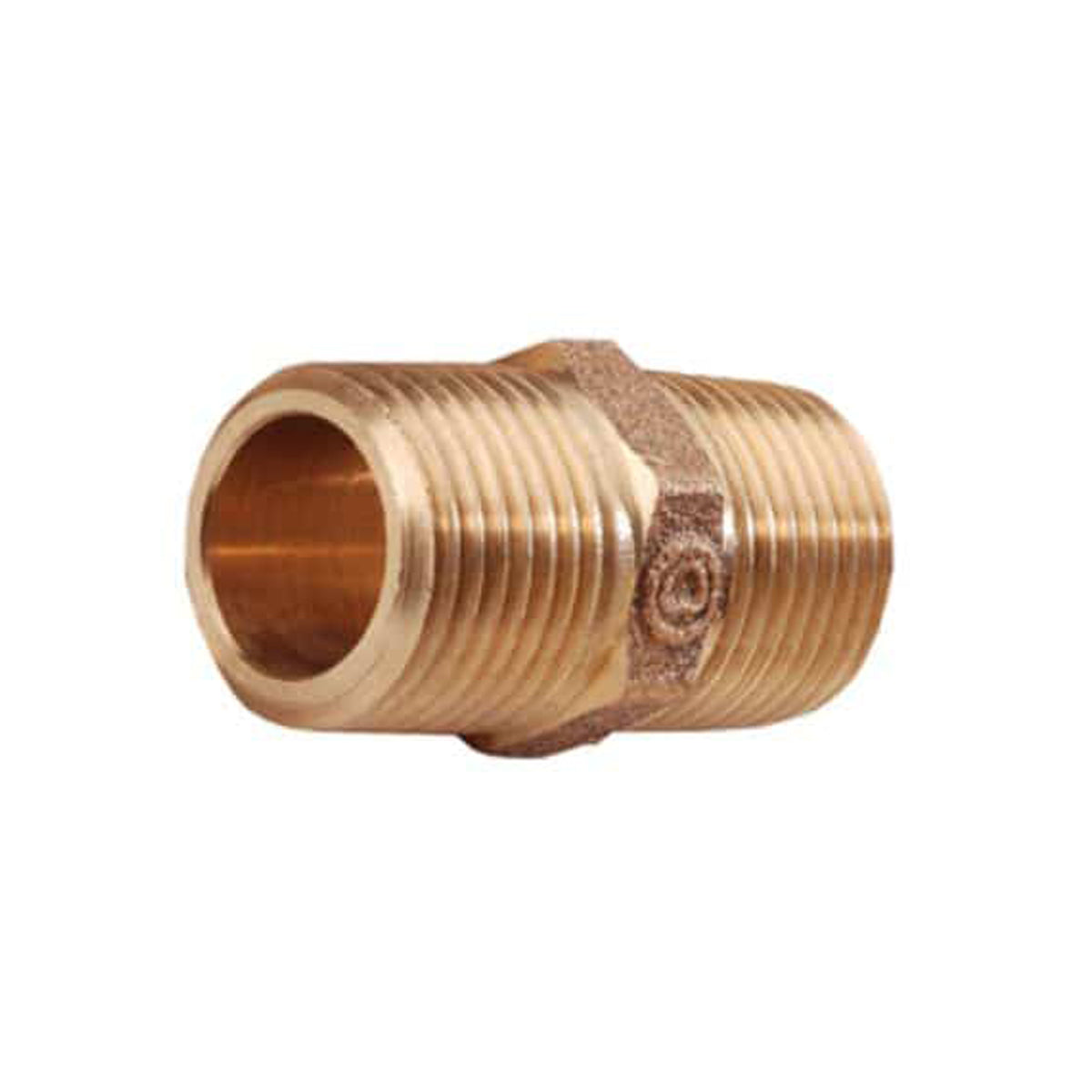 NIPLE BRONCE HEXAGONAL 1" HE-HE HILO NPT 150 PSI FZH