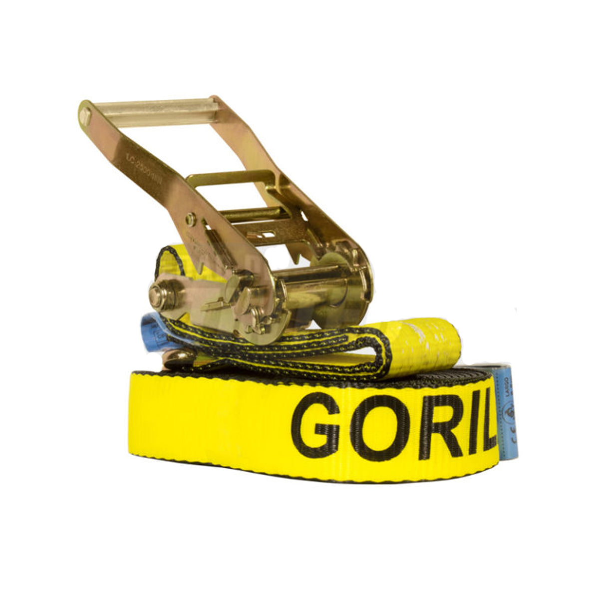 TIE DOWN RATCHET C/GANCHO DOBLE J. 2" X 9 MTS ASME B30.9 12195-2 GORILA