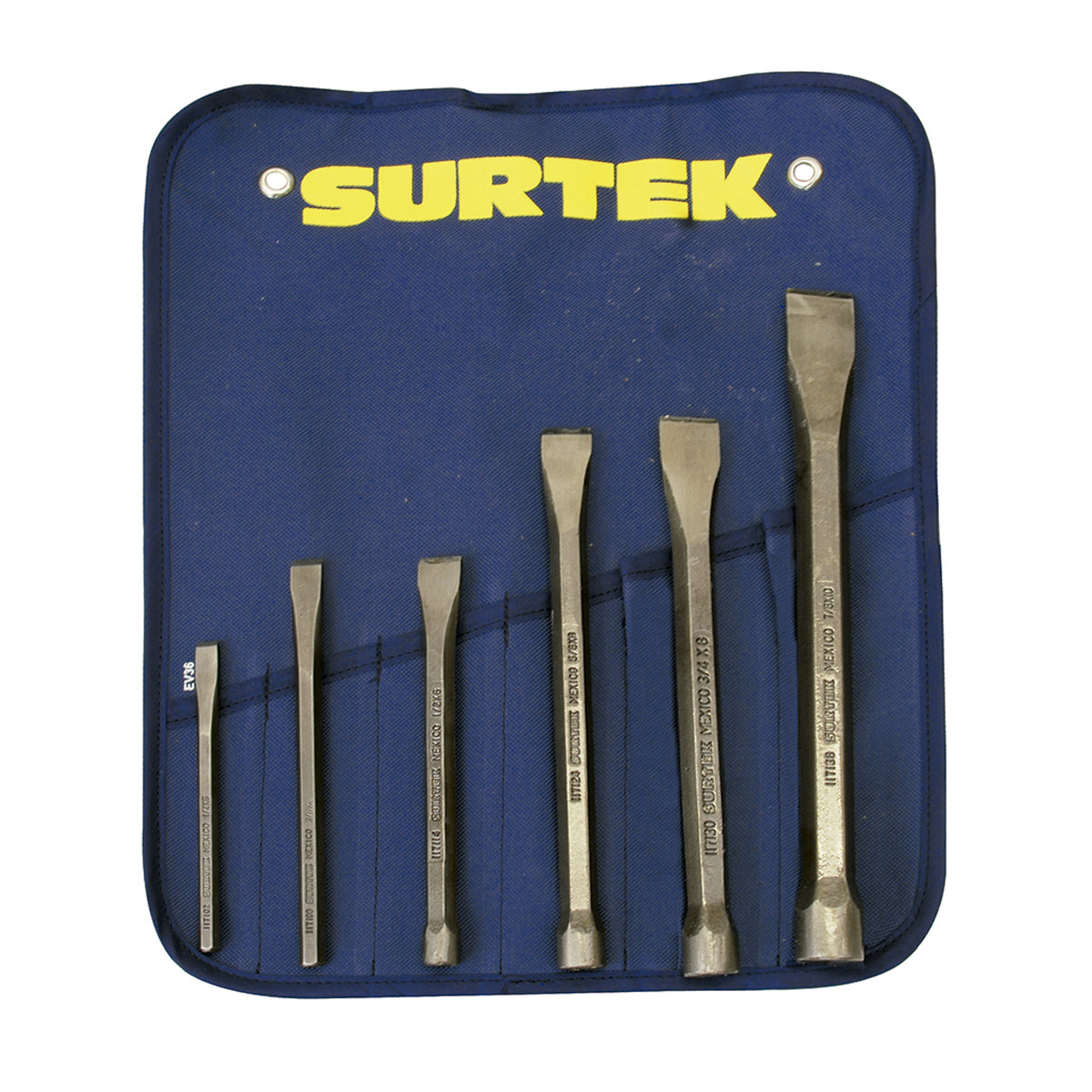 JUEGO CINCELES PLANOS 6 PZS REF 117193 SURTEK