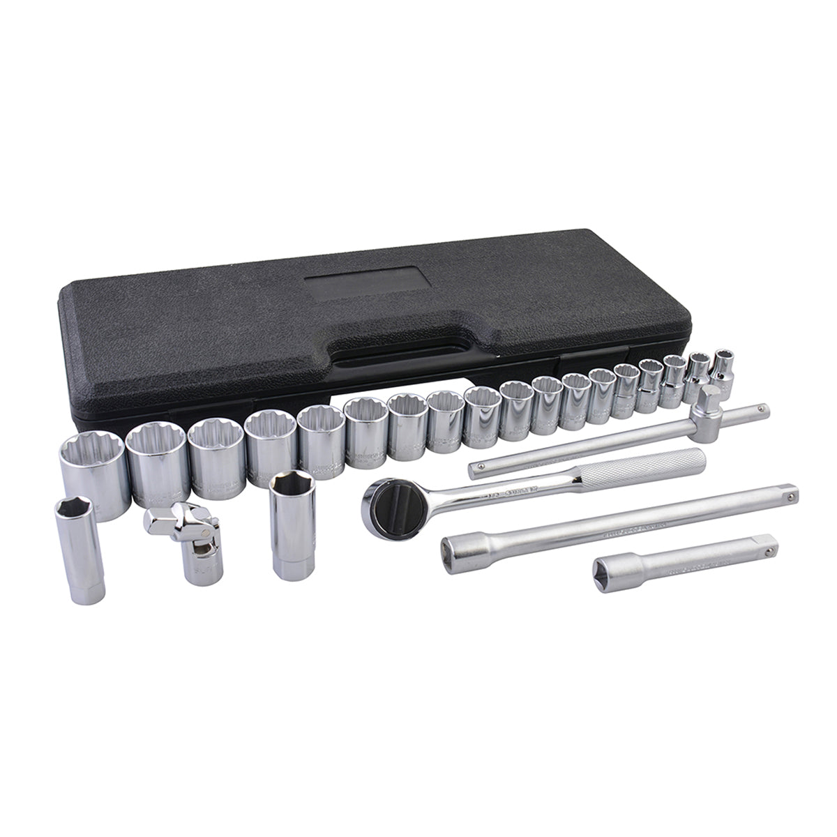 JUEGO DADO POLIGONAL 1/2" - 10 MM A 32 MM 25 PZS REF F5800CM SURTEK