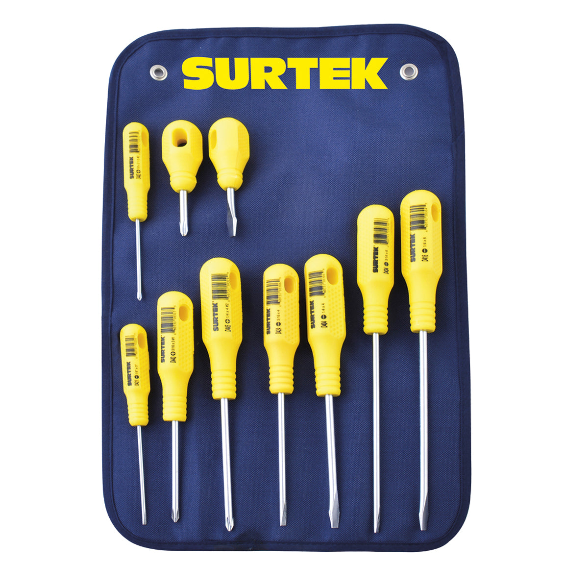 JUEGO DESATORNILLADORES CRUZ - PLANO 10 PZS REF D400C SURTEK