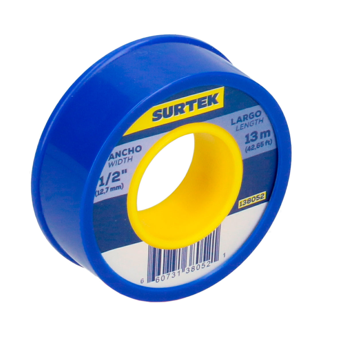 ROLLO CINTA TEFLON 1/2" - 13 MTS REF 138052 SURTEK