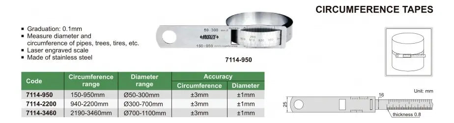 Circómetro Insize 7114-3460 - 2190-3460mm