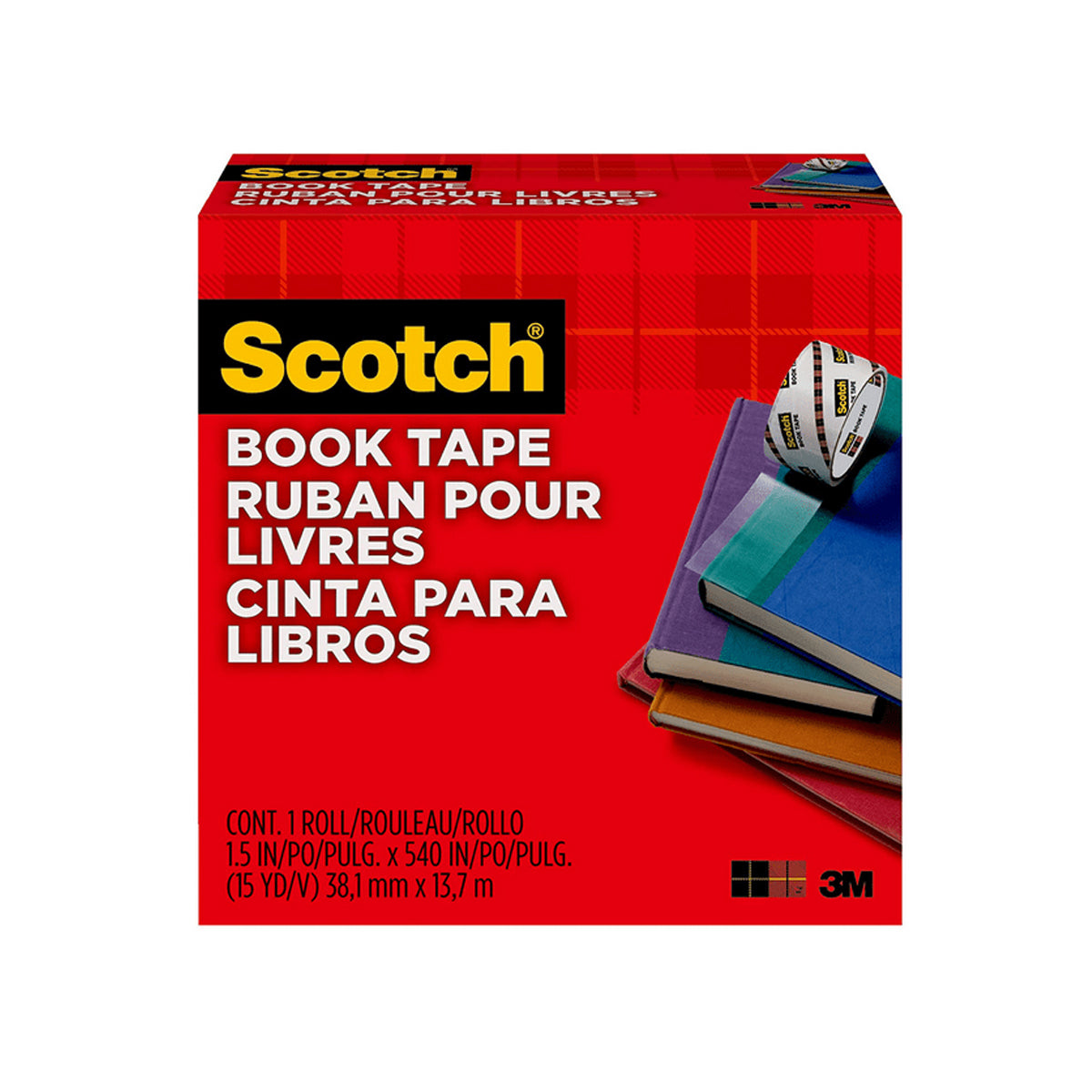 CINTA ADHESIVA BOOK TAPE SCOTCH 3M 845 38.1 MM X 13.7 MTS